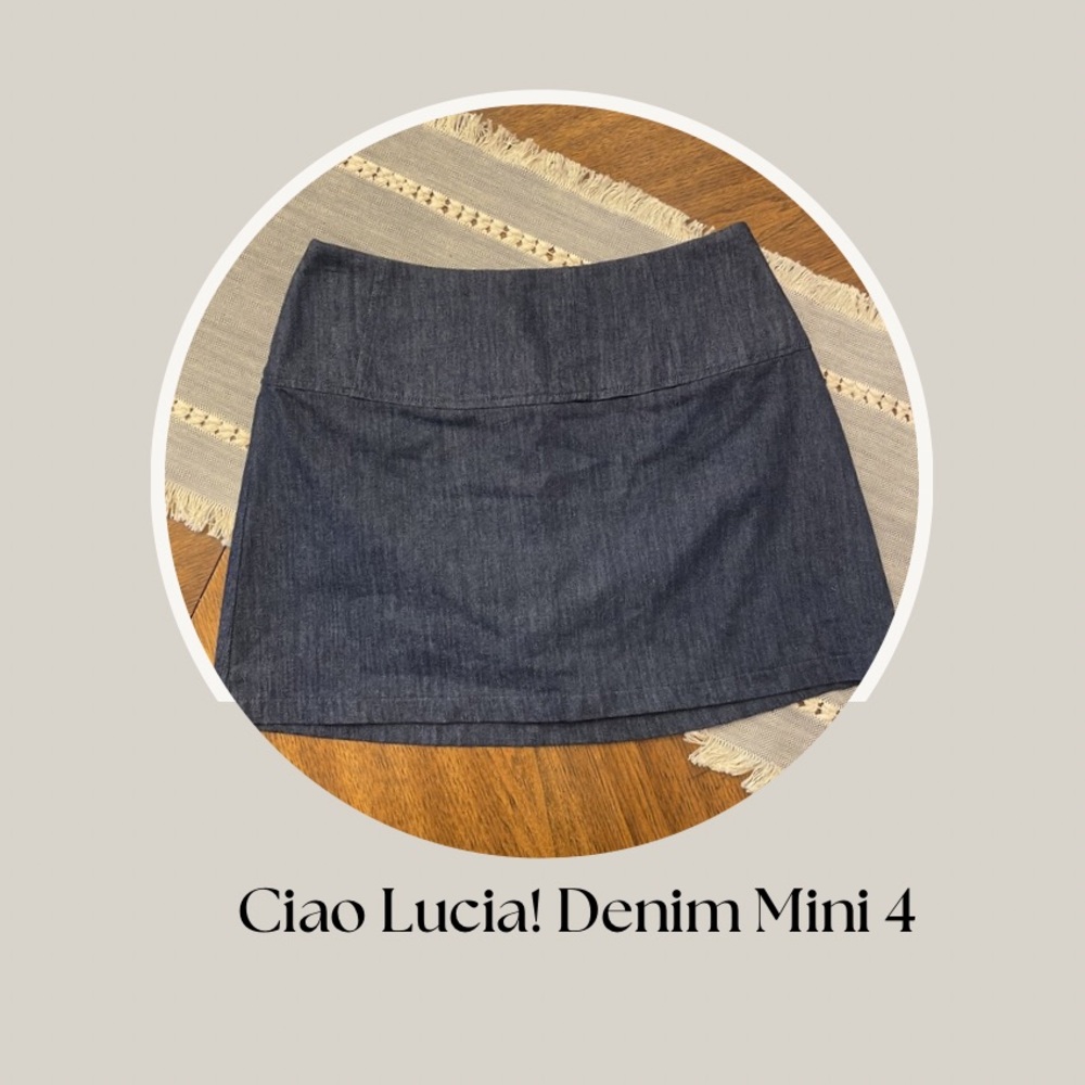 Ciao Lucia Dark Blue Denim Mini Skirt 4